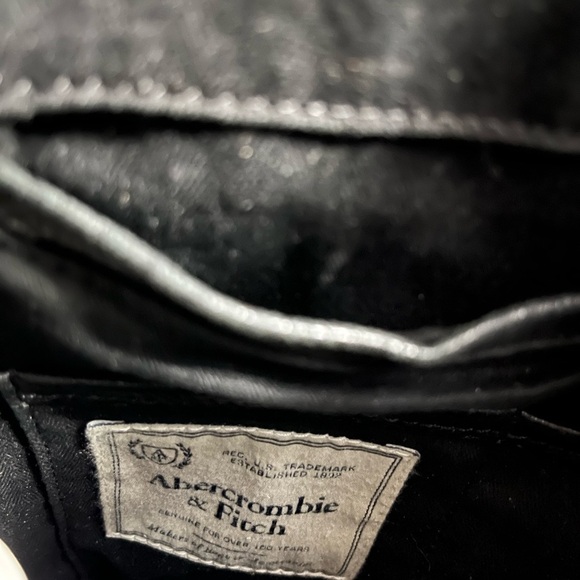 Abercrombie and Fitch Satchel Black Leather Bag - Picture 12 of 14